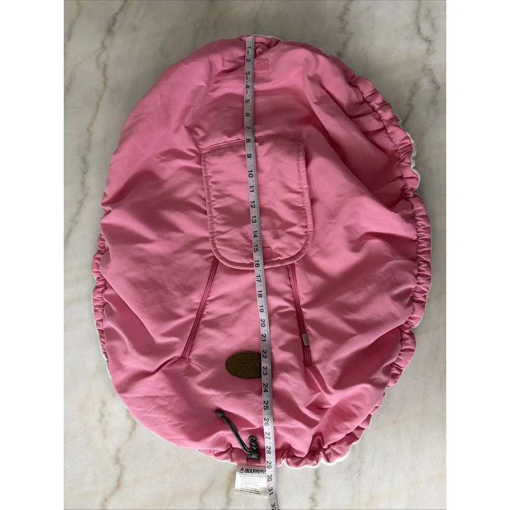 Cozy Cover Infant Pink Carseat Canopy SeatCover Fleece Lined